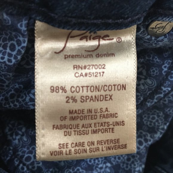 Paige Women's Verdugo Jegging Skinny Jeans, Dark Blue Wash, Size 27 - Picture 7 of 9